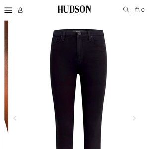 Hudson Black Barbara High Rise Super Skinny Jean, Size 29